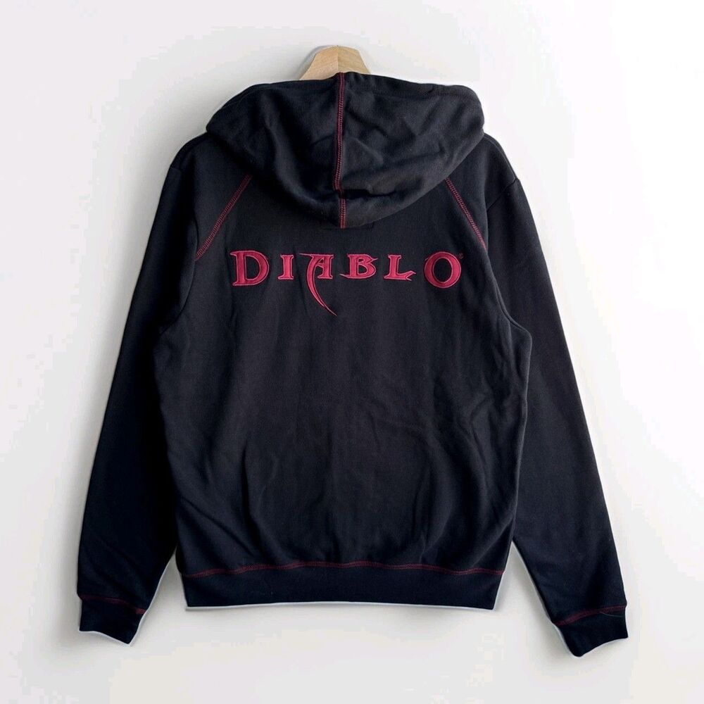 NWT Blizzard Entertainment Diablo Hoodie Full Zip Black Men's Medium Brand New